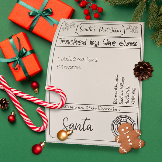 Personalised Christmas postage lable