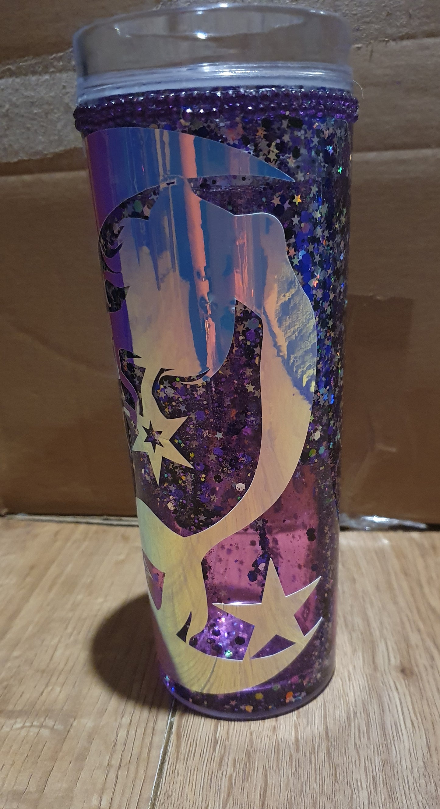 Purple mermaid snowglobe