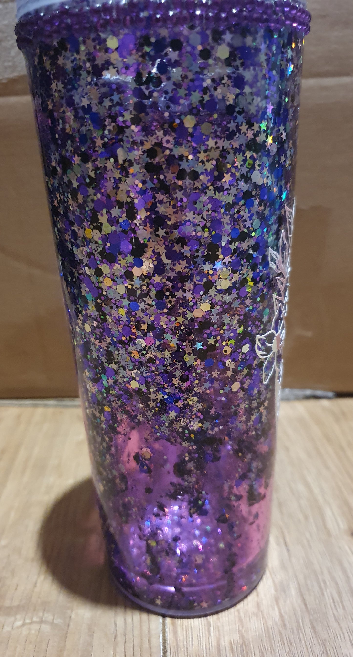 Purple mermaid snowglobe