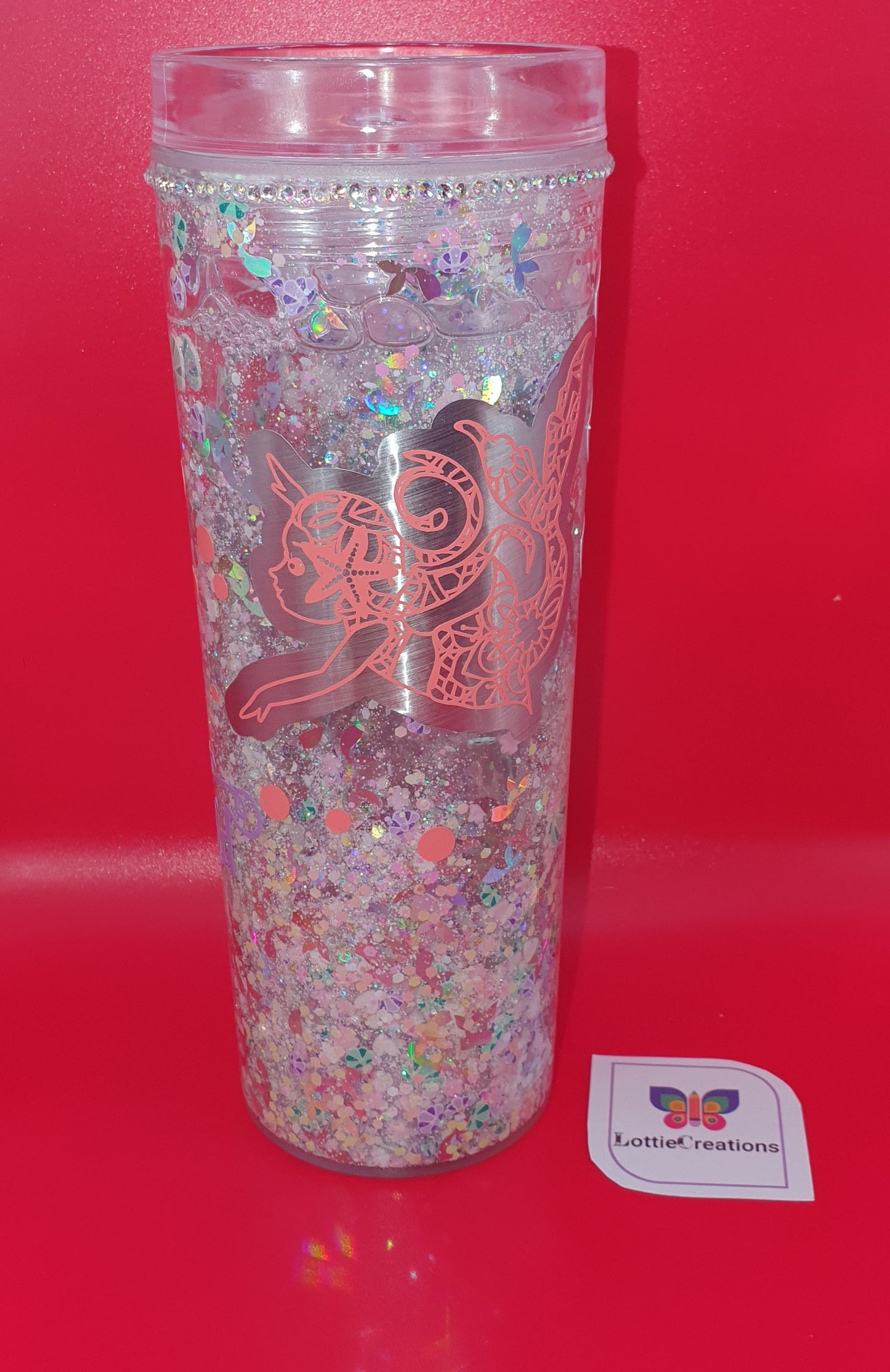 mermaid snowglobe tumbler