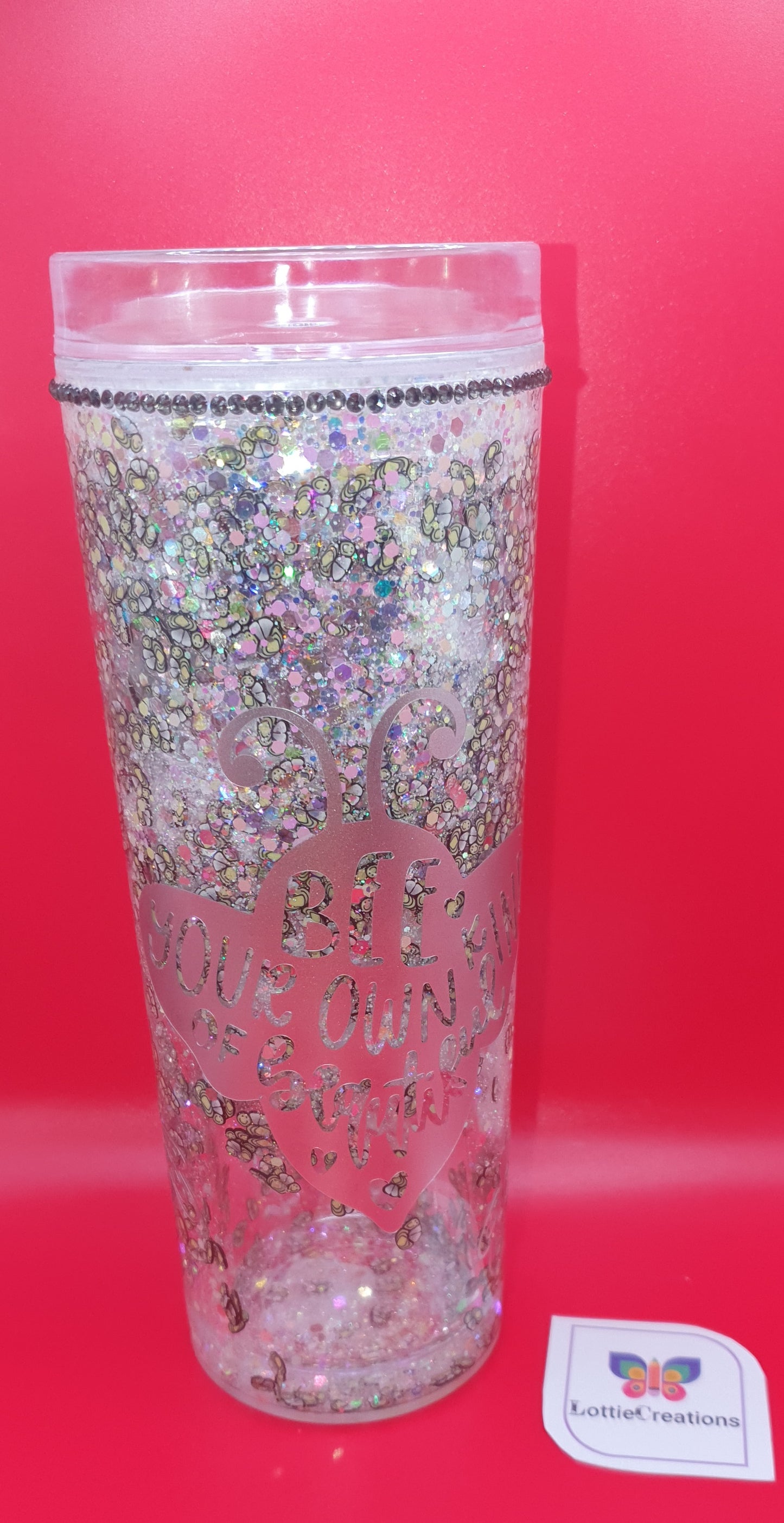 Bee snowglobe tumbler