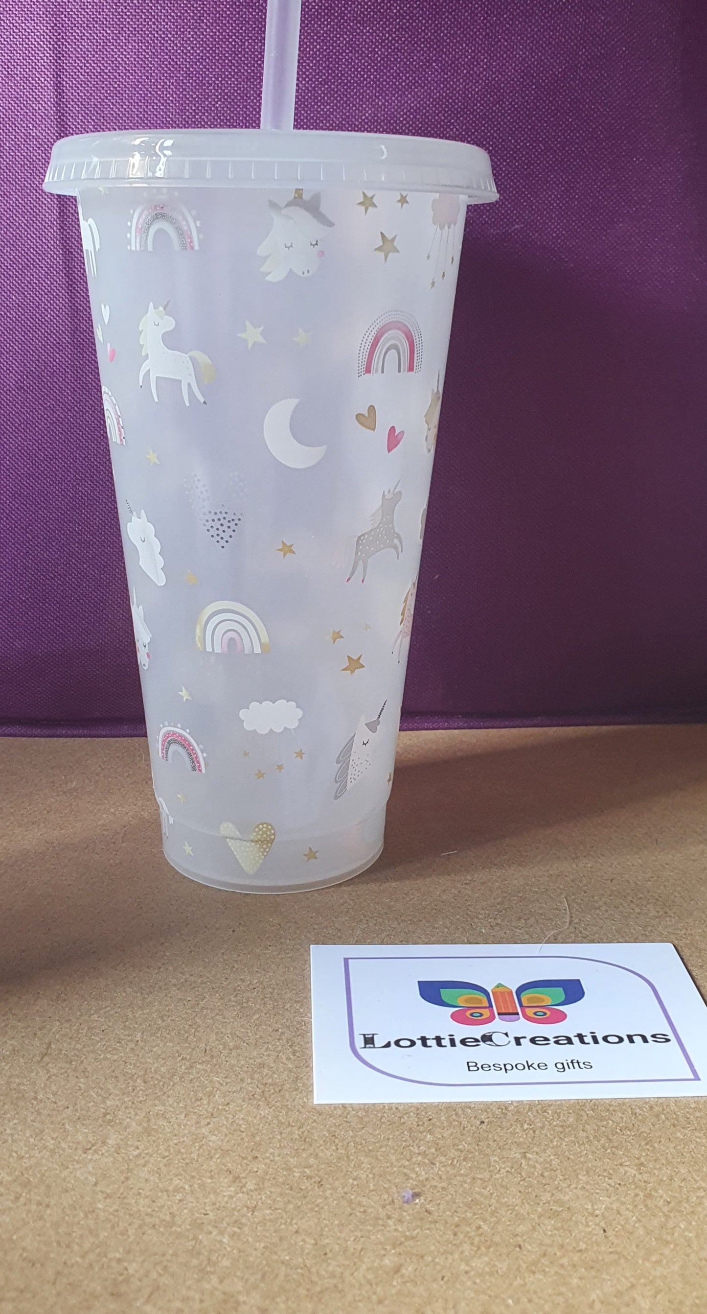 Colour changing unicorn cold cup