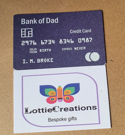 Bank of Dad card