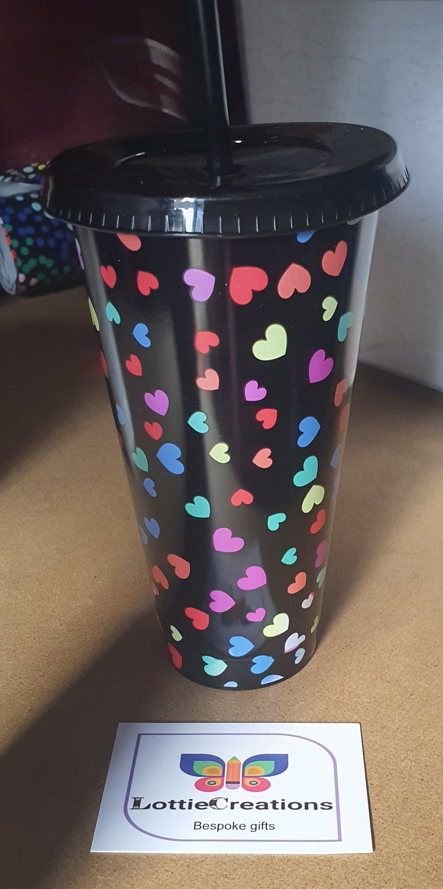 Heart colour changing cold cup