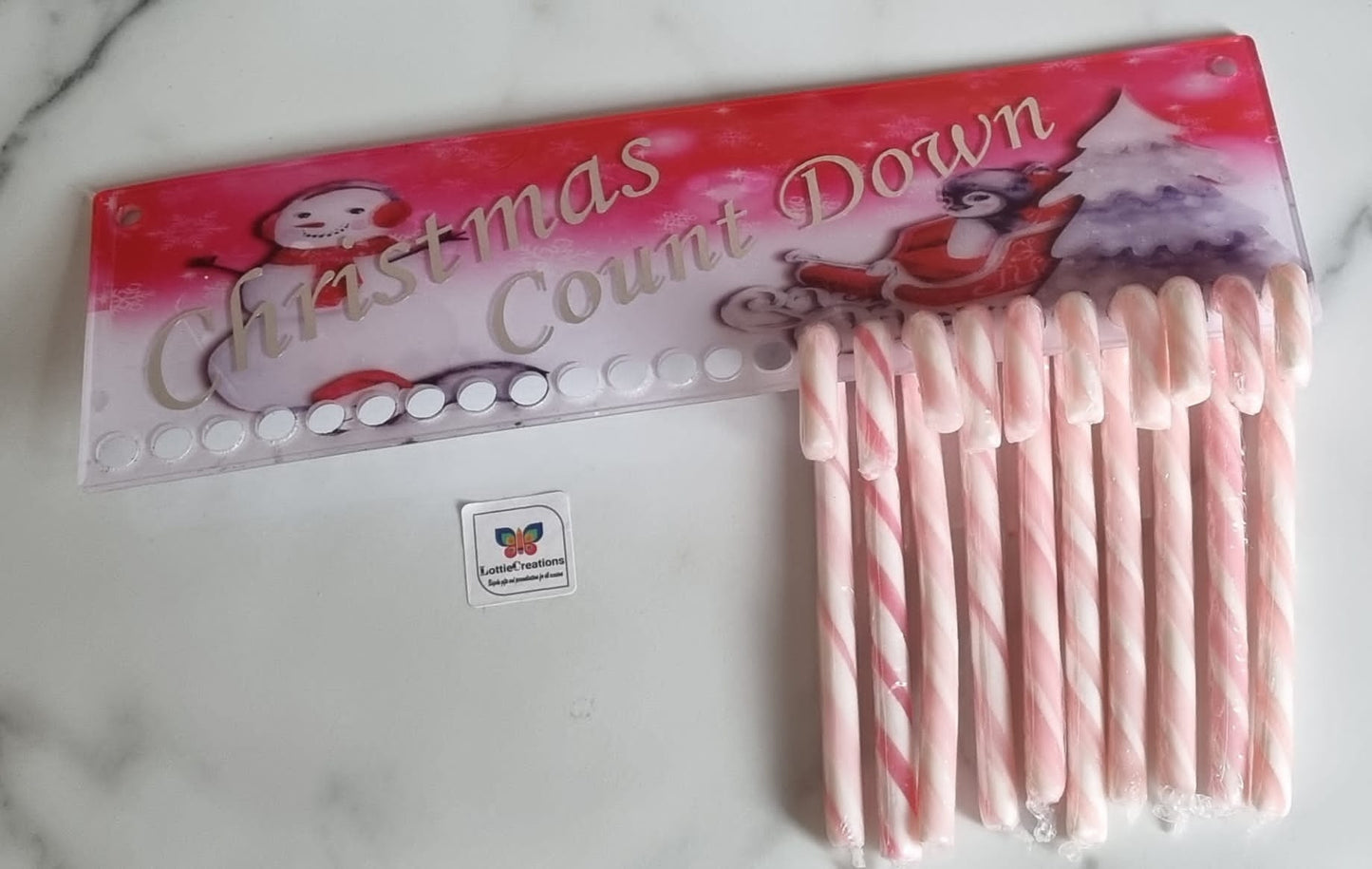 Candy cane advent calender