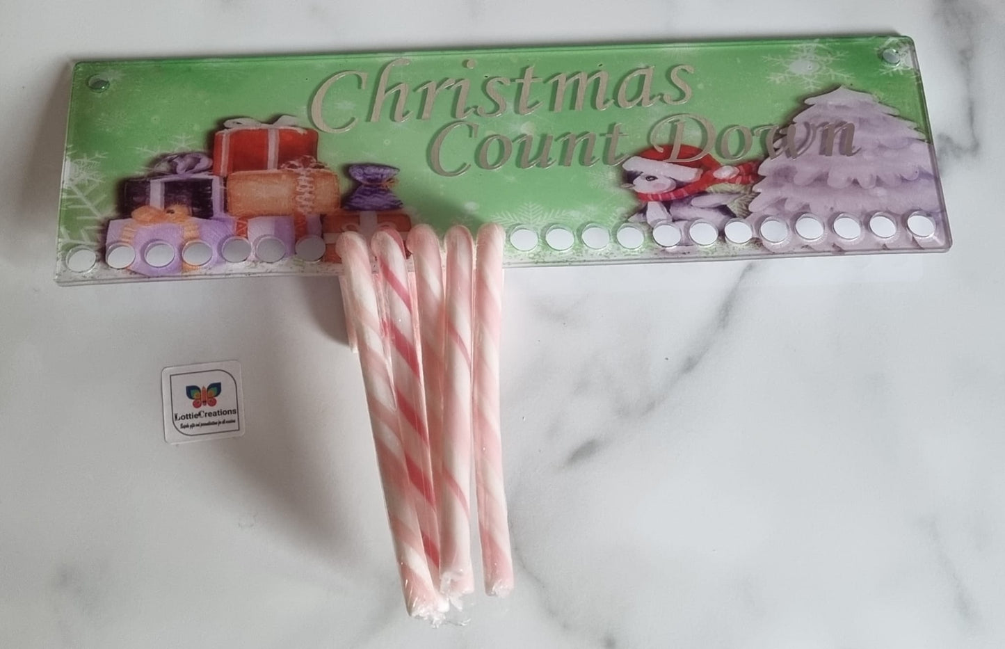 Candy cane advent calender