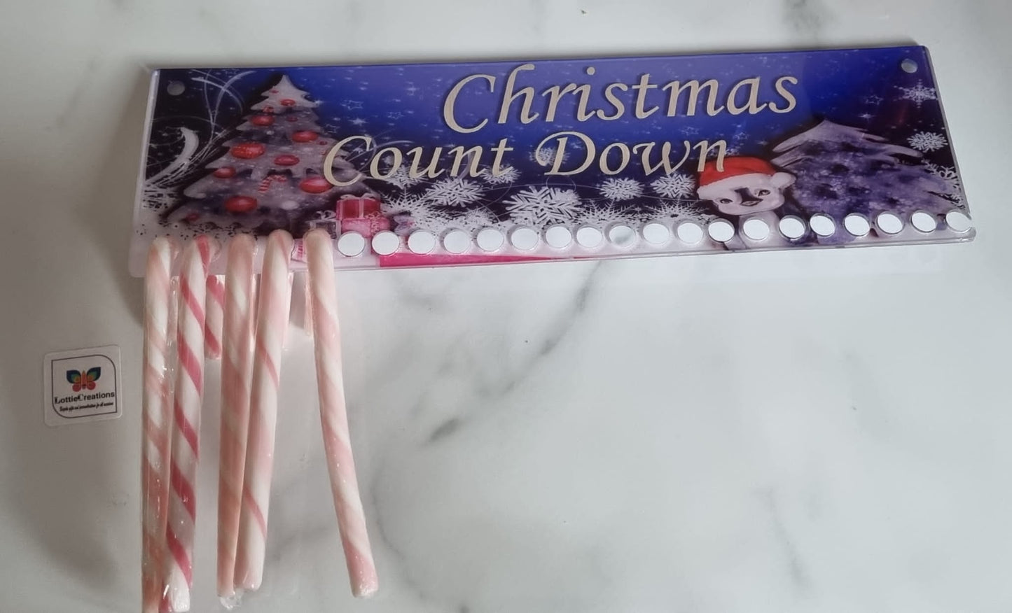 Candy cane advent calender